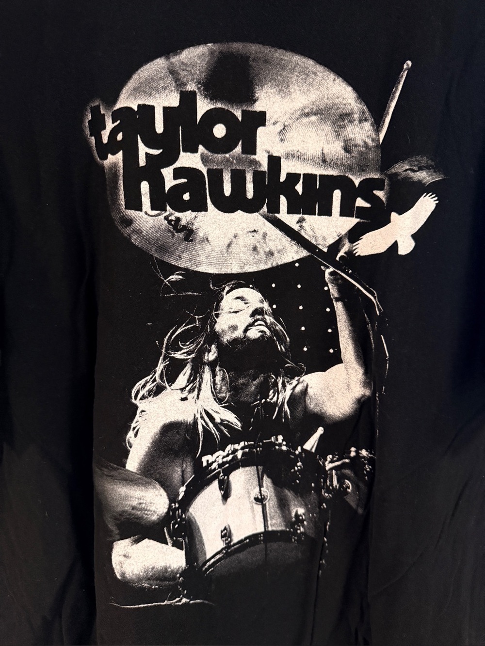 Taylor Hawkins Tribute Foo Fighters LA London 2022 Tour Black T-shirt Mens Med - Picture 2 of 4